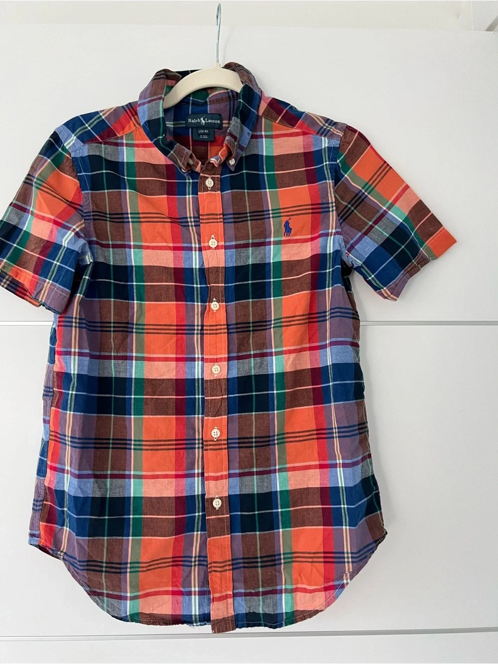 Ralph Lauren Multi-Color Plaid Short-Sleeve Button-Down Shirt